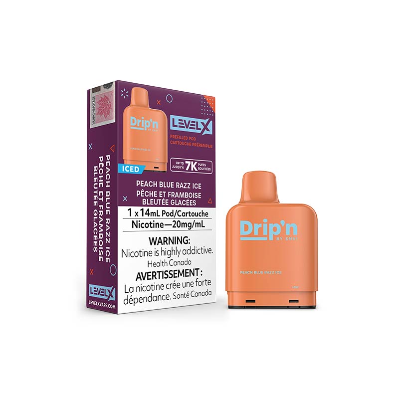 Level X Drip'n Pod - Peach Blue Razz Ice - Bay Vape Canada