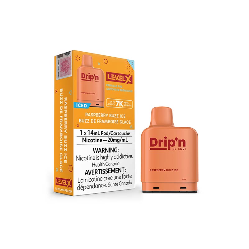 Level X Drip'n Pod - Raspberry Buzz Ice - Bay Vape Canada