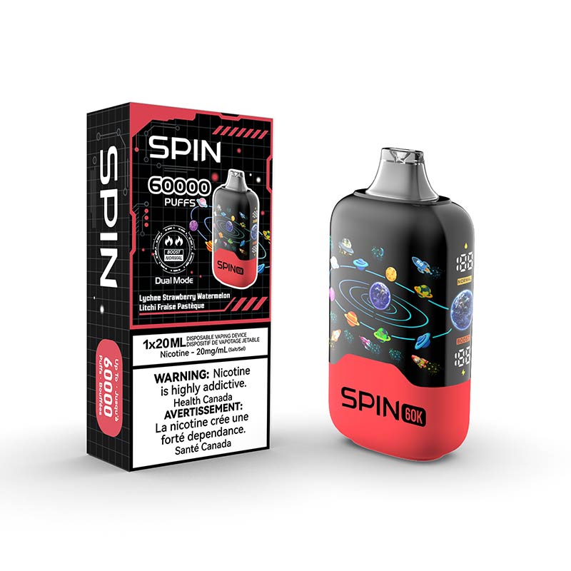 Spin 60K Disposable - Lychee Strawberry Watermelon (ON) - Bay Vape