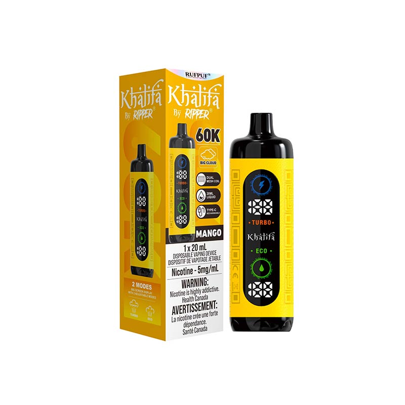 Khalifa Bar By Ripper 60K Disposable - Mango (ON) - Bay Vape