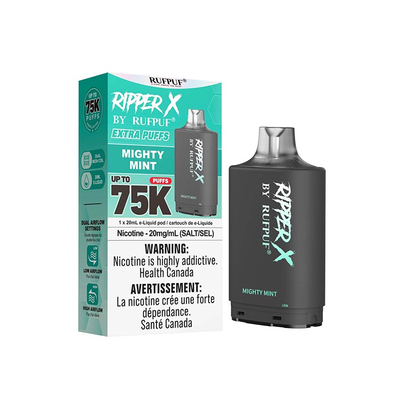 Ripper X Pod by Rufpuf 75K - Mighty Mint Ice - Bay Vape Canada