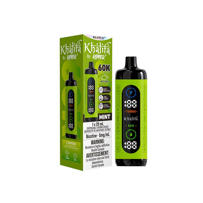 Khalifa Bar By Ripper 60K Disposable - Mint (ON) - Bay Vape
