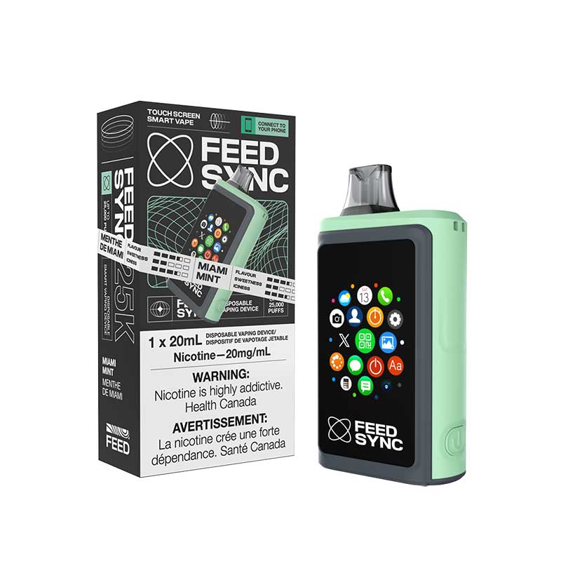 FEED Sync 25K Disposable - Miami Mint Ice - Bay Vape Canada