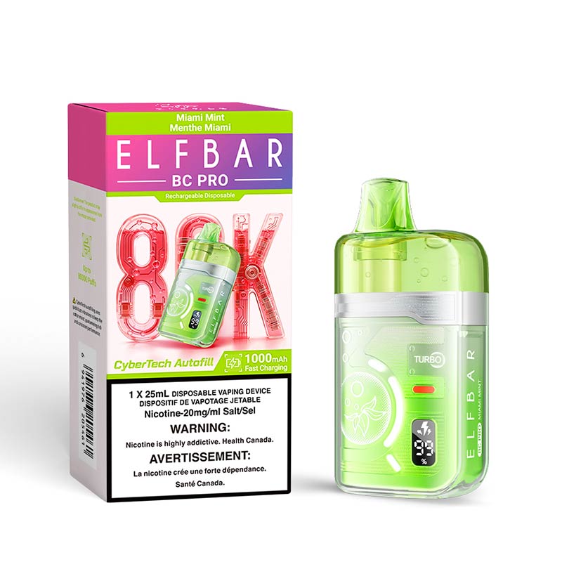 ELF Bar BC Pro 80K Disposable - Miami Mint (ON) - Bay Vape