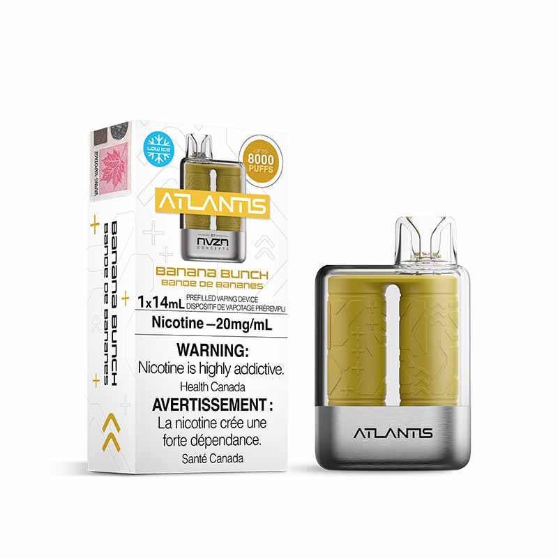 Atlantis by NVZN 8000 Disposable - Banana Bunch - Bay Vape Canada