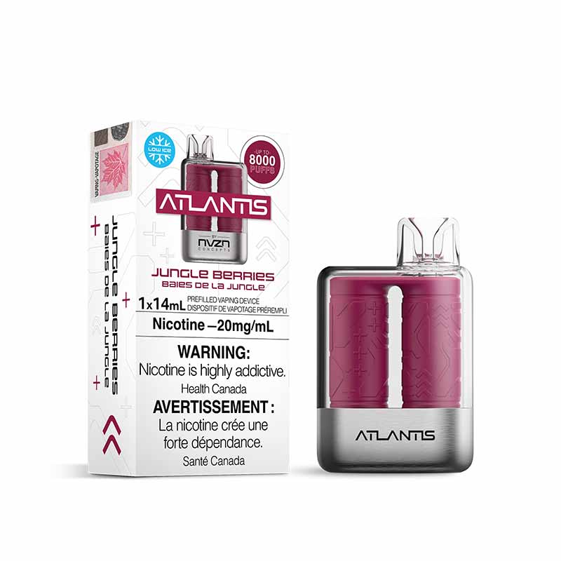 Atlantis by NVZN 8000 Disposable - Jungle Berries - Bay Vape Canada