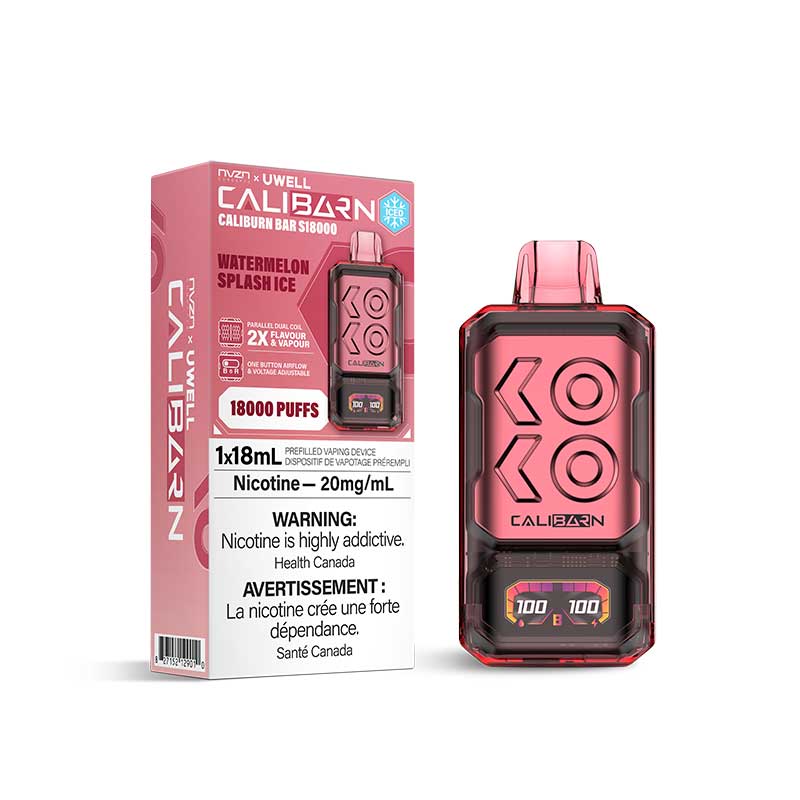 NVZN Caliburn Bar 18K Disposable - Watermelon Splash Ice - Bay Vape Canada