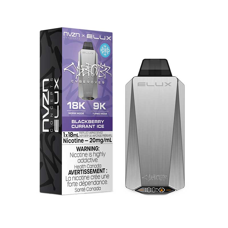 NVZN Elux Cyberover 18K Disposable - Blackberry Currant Ice - Bay Vape Canada