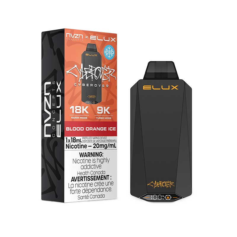 NVZN Elux Cyberover 18K Disposable - Blood Orange Ice - Bay Vape Canada