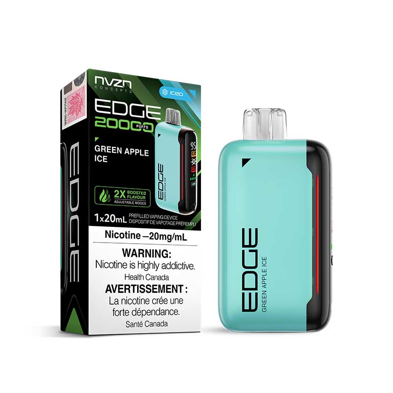 Edge by NVZN 20000 Disposable - Green Apple Ice - Bay Vape Canada