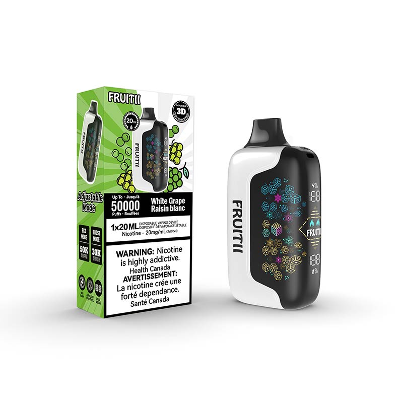 Fruitii 50K Disposable - White Grape - Bay Vape