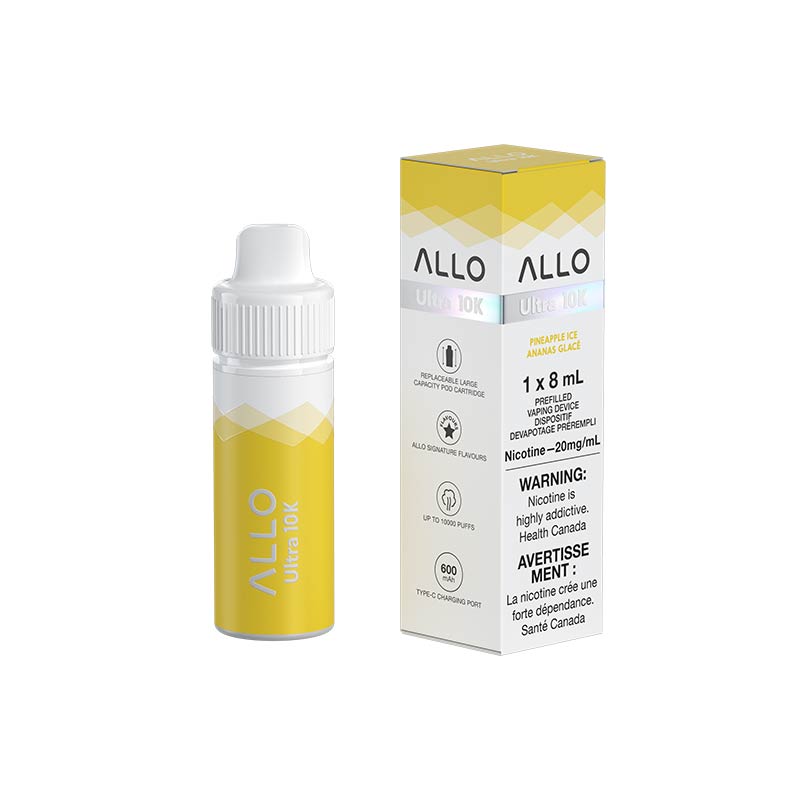ALLO Ultra 10k Hybrid Disposable - Pineapple Ice (ON) - Bay Vape