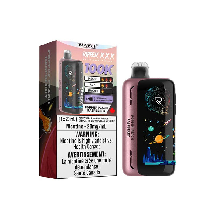 Ripper XXX 100K Disposable - Poppin Peach Raspberry (ON)