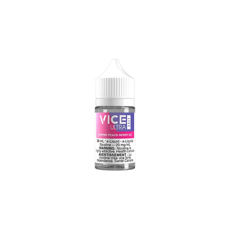 Poppin' Peach Berry Ice By Vice Ultra Salt (AB) - Bay Vape