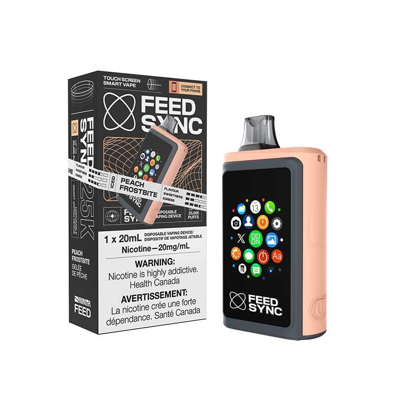 FEED Sync 25K Disposable - Peach Frostbite - Bay Vape Canada