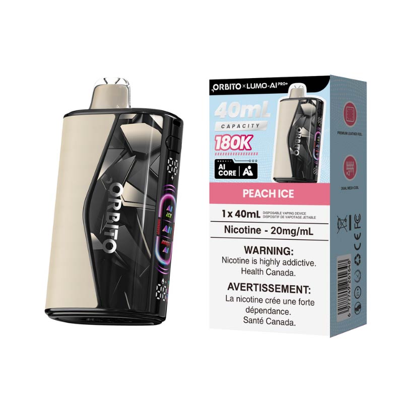 ORBITO Lumo-AI Pro+ 180K Disposable - Peach Ice (MB) - Bay Vape