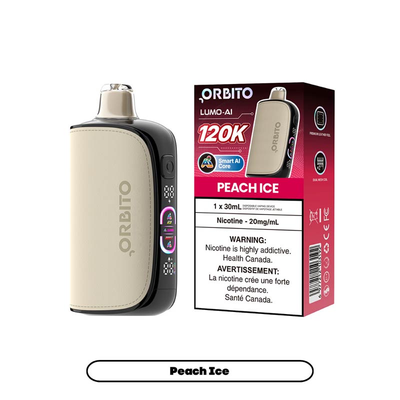 ORBITO Lumo-AI 120K Disposable - Peach Ice - Bay Vape