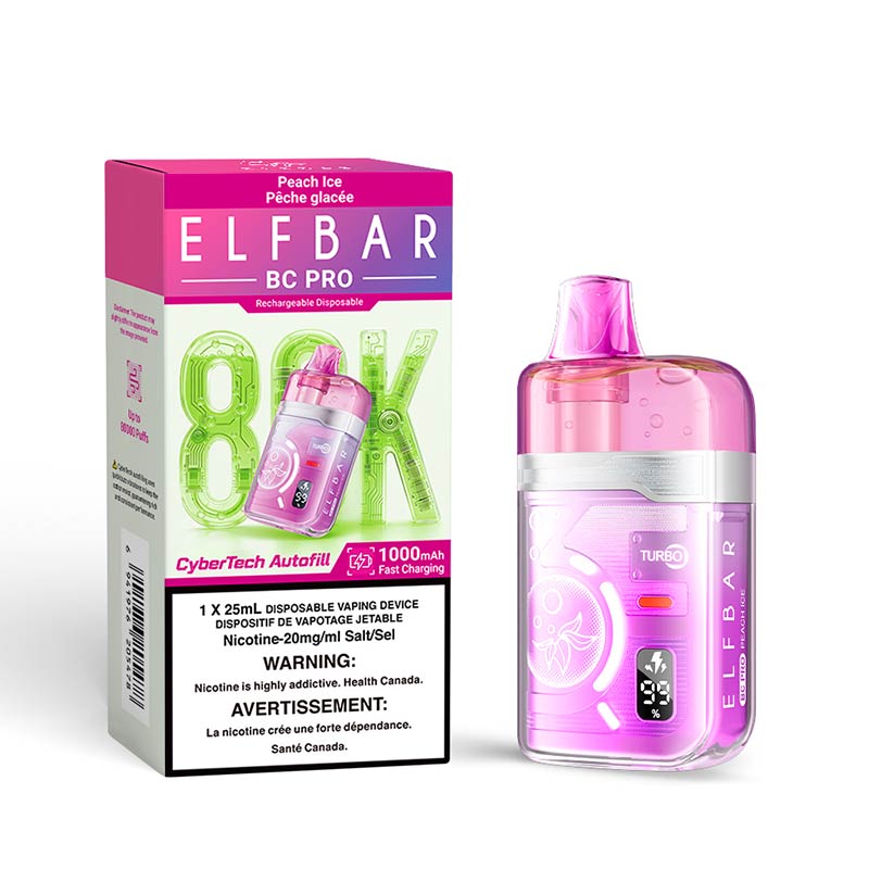ELF Bar BC Pro 80K Disposable - Peach Ice (ON) - Bay Vape