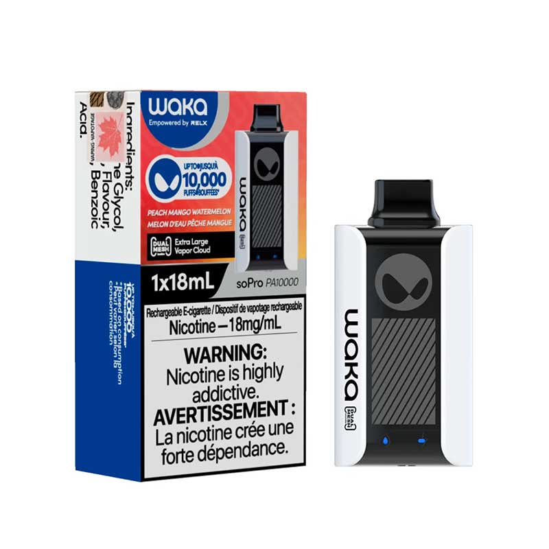 WAKA SoPro PA10000 Disposable Vape - Peach Mango Watermelon - Bay Vape Canada