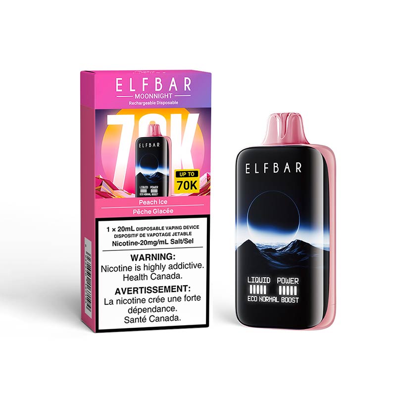 ELF Bar MoonNight 70K Disposable - Peach Ice (ON) - Bay Vape