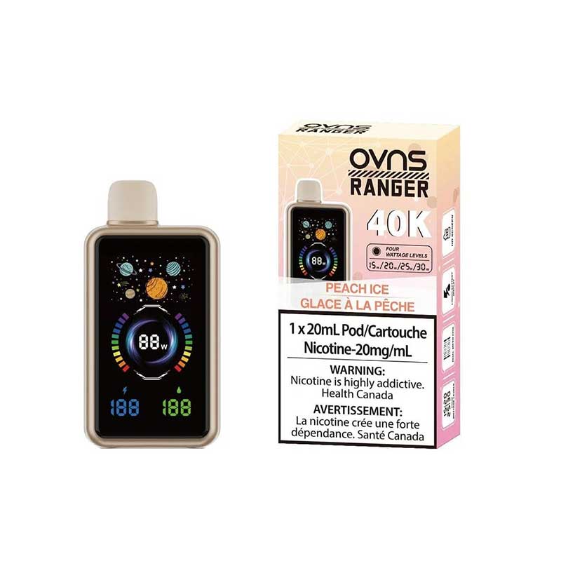 OVNS Ranger 40K Disposable - Peach Ice (ON) - Bay Vape