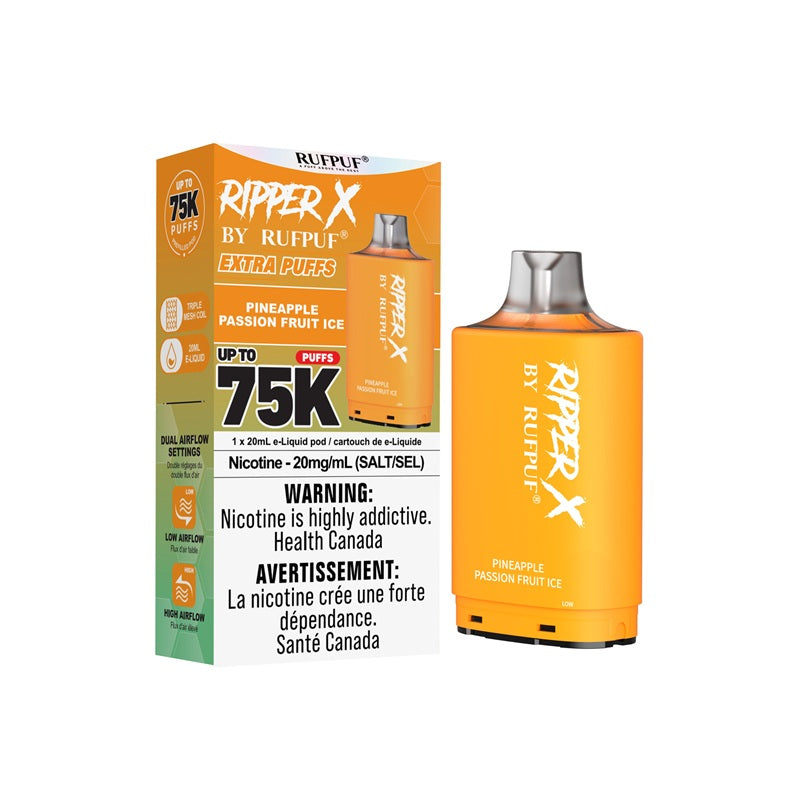 Ripper X Pod by Rufpuf 75K - Pineapple Passion Fruit Ice (ON) - Bay Vape