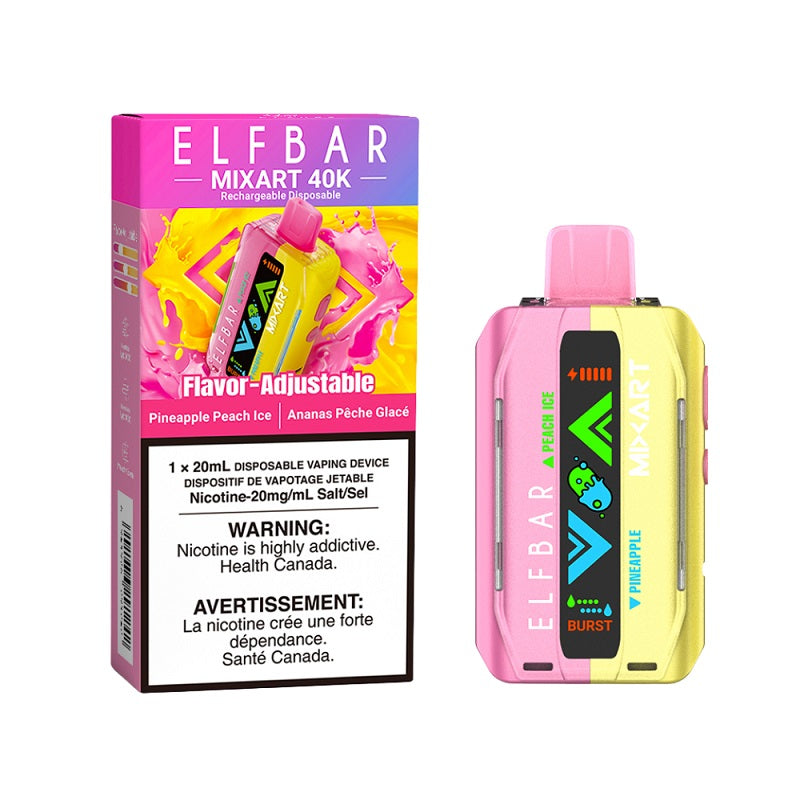 ELF Bar MixArt 40K Disposable - Pineapple Peach Ice (ON) - Bay Vape