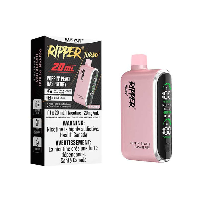 Ripper Turbo 3 30K Disposable - Poppin' Peach Raspberry (ON)