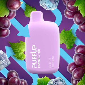 PuffUP Power Up 5K Disposable - Grape Iced