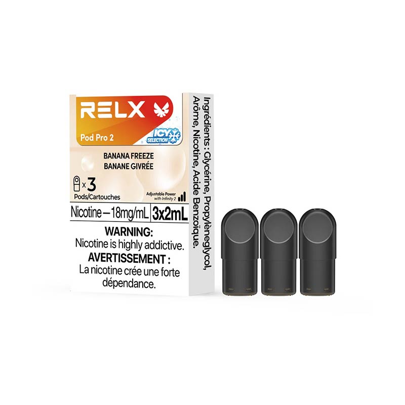 RELX Pod Pro 2 - Banana Freeze (3 pack) - Bay Vape Canada