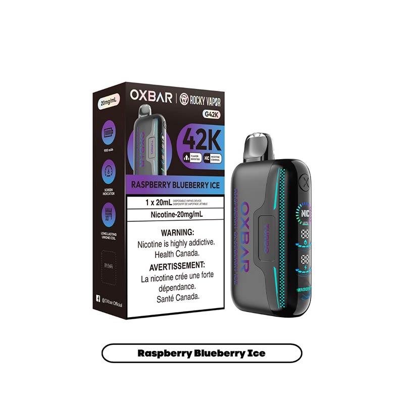 OXBAR G42K Disposable - Raspberry Blueberry Ice (ON) - Bay Vape