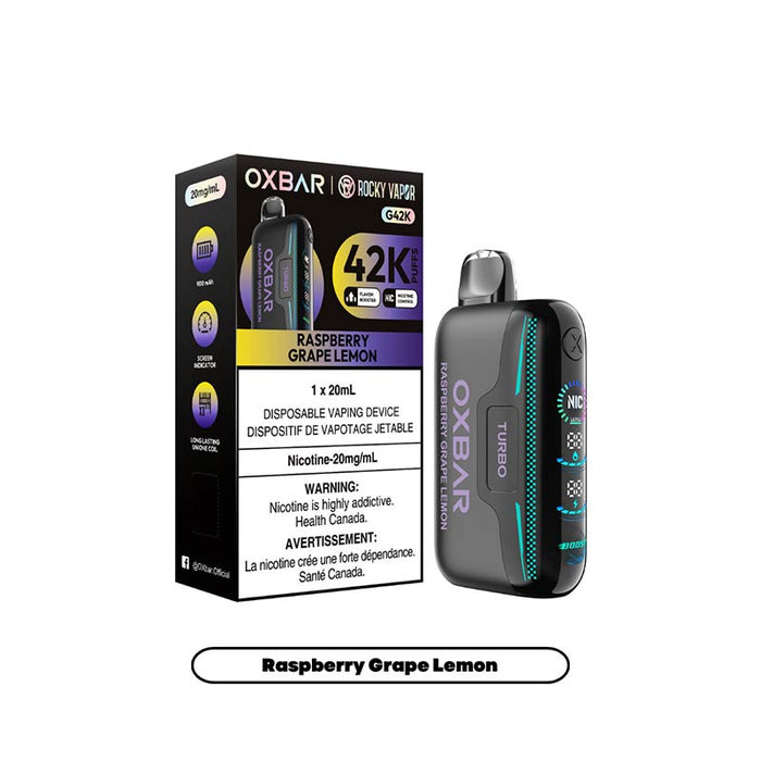 OXBAR G42K Disposable - Raspberry Grape Lemon (ON)