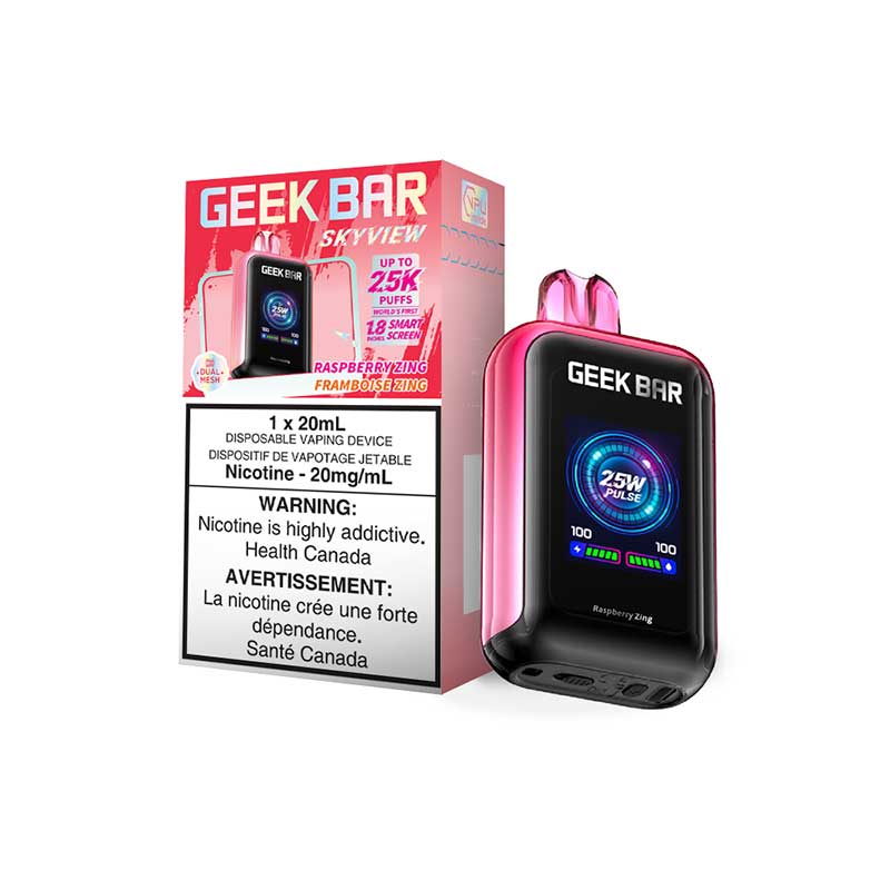 Geek Bar Skyview 25K Disposable - Raspberry Zing - Bay Vape Canada