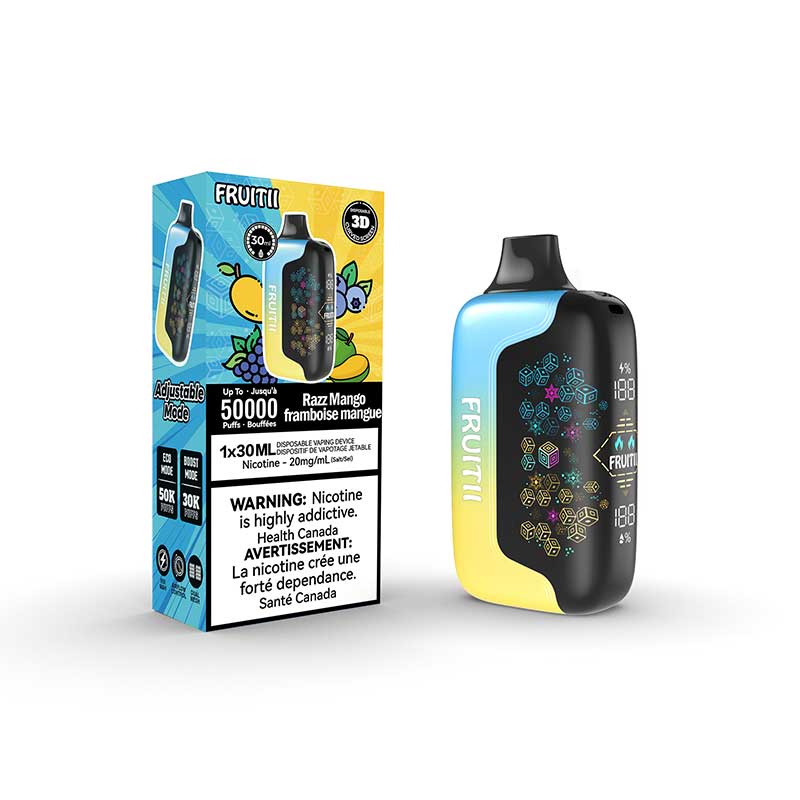 Fruitii 50K Disposable - Razz Mango (ON) - Bay Vape