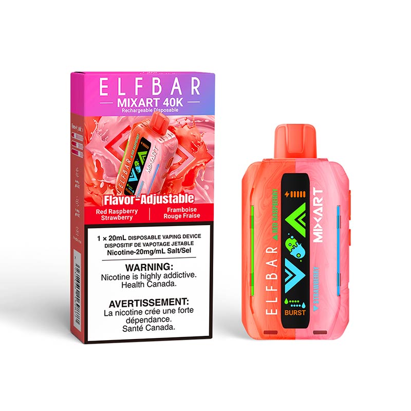 ELF Bar MixArt 40K Disposable - Red Raspberry Strawberry - Bay Vape