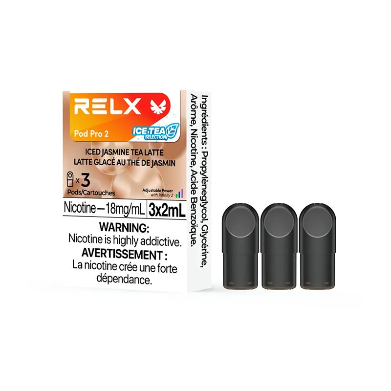 RELX Pod Pro 2 - Iced Jasmine Tea Latte (3 Pack) (ON) - Bay Vape