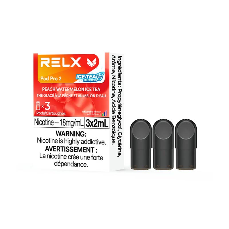 RELX Pod Pro 2 - Peach Watermelon Ice Tea (3 Pack) (ON) - Bay Vape