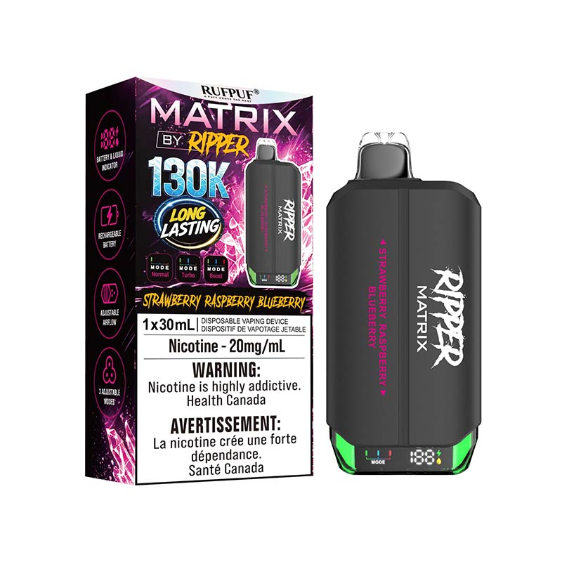 Ripper Matrix 130K Puffs Disposable - Strawberry Raspberry Blueberry