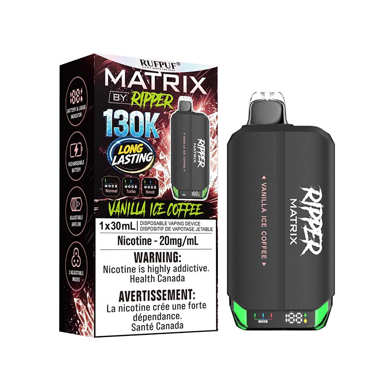 Ripper Matrix 130K Puffs Disposable - Vanilla Iced Coffee