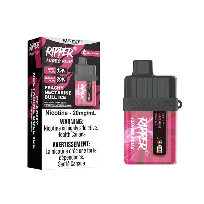 Ripper Turbo Plus 20K - Peachy Nectarine Bull Ice - Bay Vape Canada