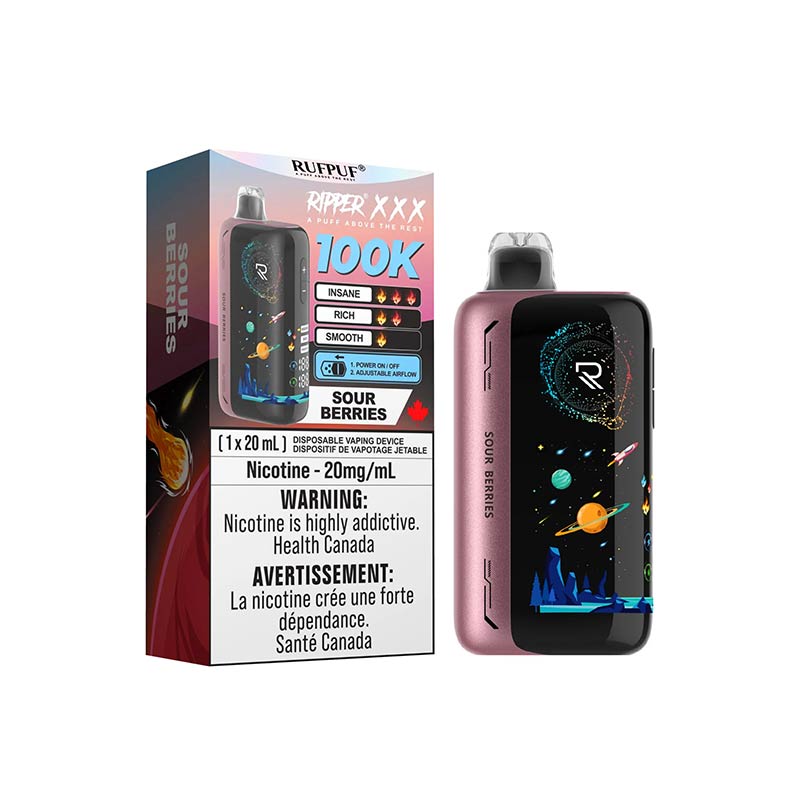 Ripper XXX 100K Disposable - Sour Berries (ON) - Bay Vape