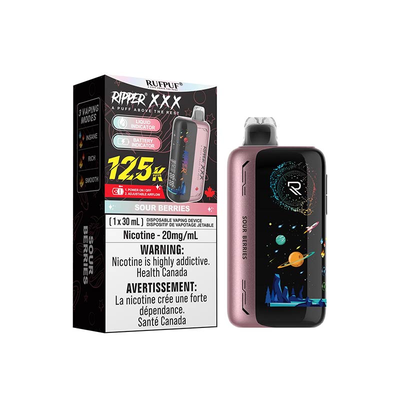 Ripper XXX 125K Disposable - Sour Berries - Bay Vape