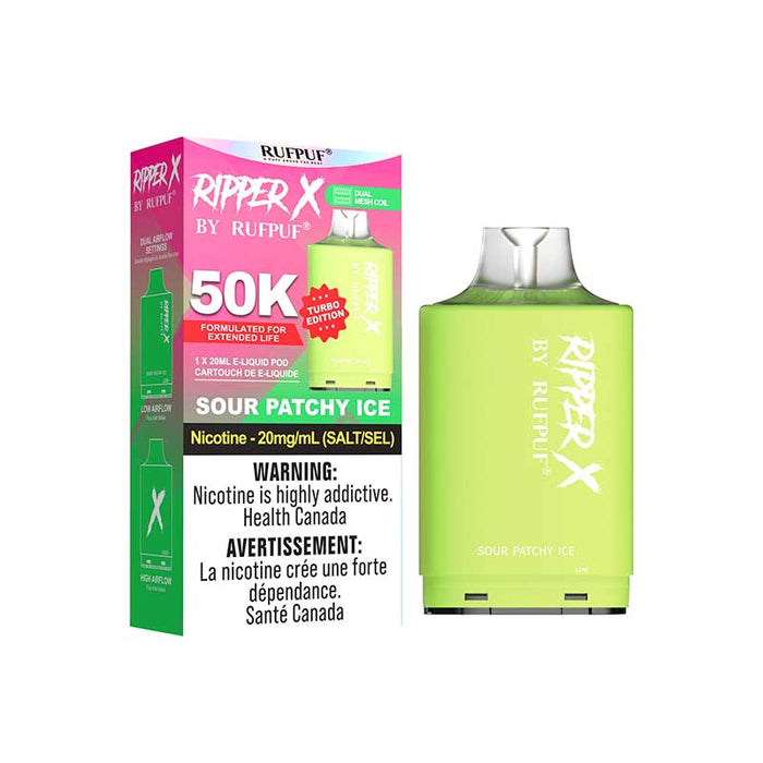 Ripper X Pod by Rufpuf 50K - Sour Patchy Ice (ON)