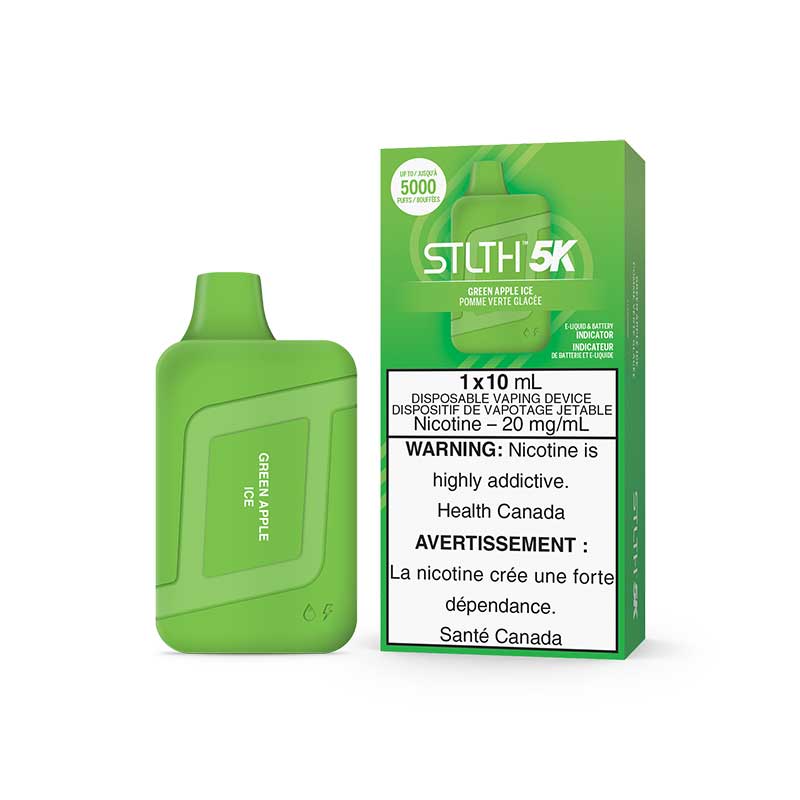 STLTH 5K Disposable - Green Apple Ice - Bay Vape Canada