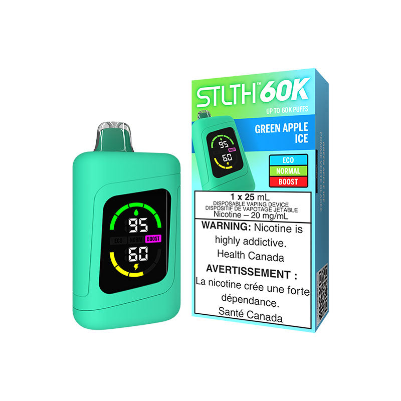 STLTH 60K Disposable - Green Apple Ice (ON) - Bay Vape