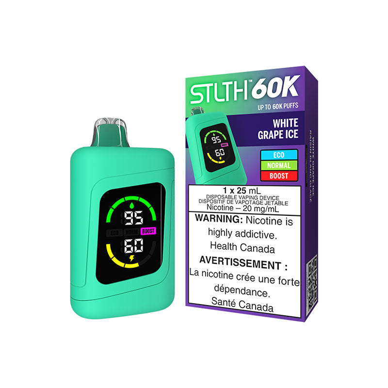 STLTH 60K Disposable - White Grape Ice (MB) - Bay Vape