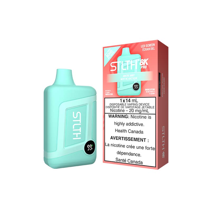 STLTH 8K Pro Disposable - Arctic Mint - Bay Vape Canada