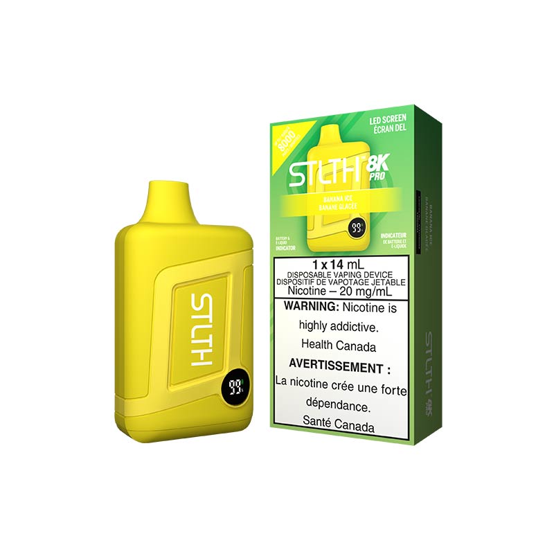 STLTH 8K Pro Disposable - Banana Ice - Bay Vape Canada