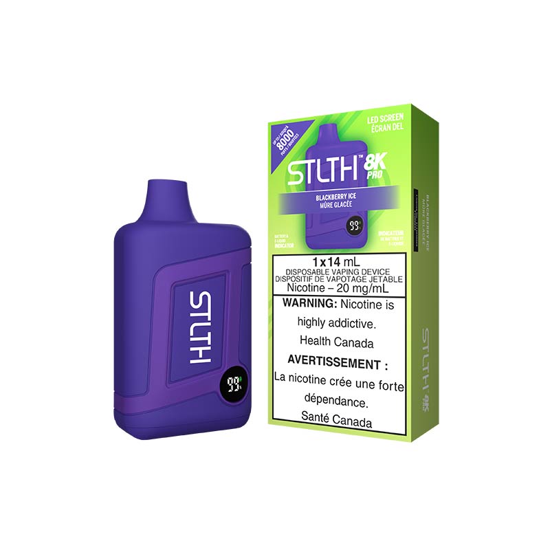 STLTH 8K Pro Disposable - Blackberry Ice - Bay Vape Canada