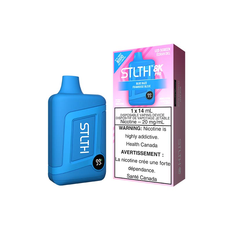 STLTH 8K Pro Disposable - Blue Razz - Bay Vape Canada